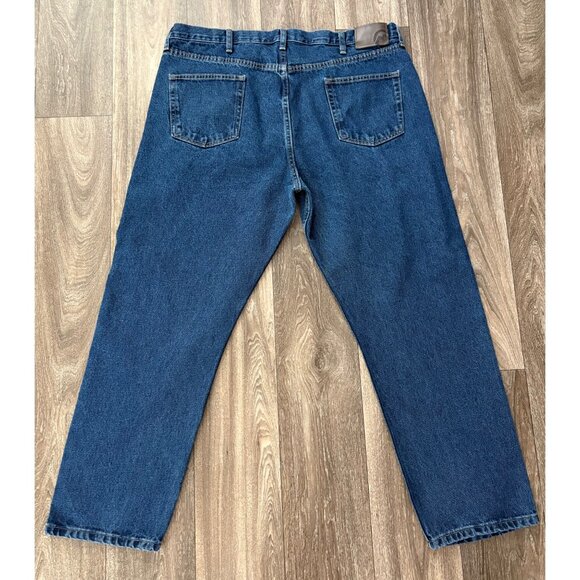 MAGELLAN MENS PLUS SIZE DENIM BLUE JEANS STRAIGHT LEG 42X30 100% COTTON WORK - Picture 9 of 9